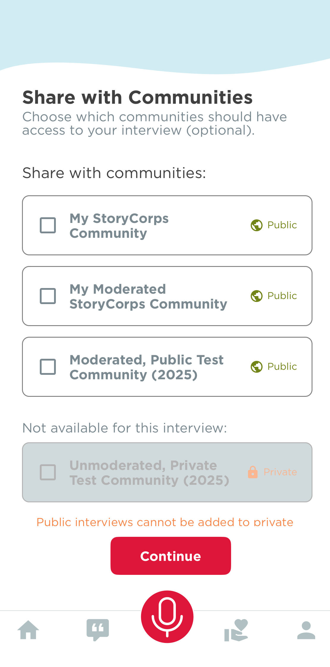 How do I add interviews to a community-publishing w app.jpeg